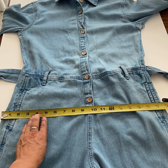 Billabong Salty Blonde Sunday Uniform denim work jumpsuit overalls size XS/6 - Picture 14 of 16
